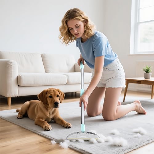 Ultra & Pro LINTPLUS Combo – 63” Long Carpet Rake for Pet Hair + Pro Attachments – Heavy Duty Stainless Steel Handle, Stand-Up Design – Effortless Fur & Lint Removal for Large Rugs, Carpets, Floors - size: Ultra,Pro