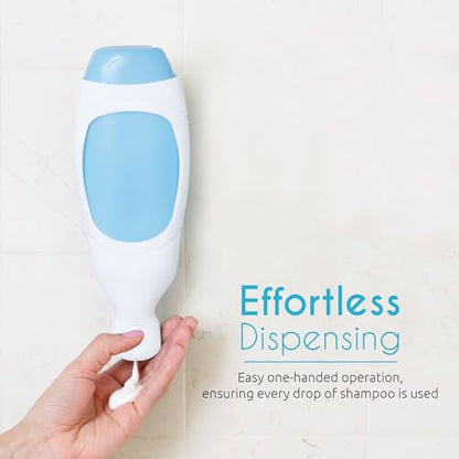Squeezi 2 Unit Pack (Light Gray) Wall Mounted Shower Dispenser and Organizer for Shampoo and Soap Bottles, Silicone Chamber - color: Light Gray
