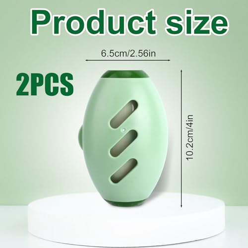 2pcs Reusable Washable Lint Roller, Mini Lint Roller Travel Size Cat Dog Hair Roller Ball Portable Pet Hair Sticky Remover Fabric Shaver Cleaner for Clothing Sofas Debris Dust (Green)