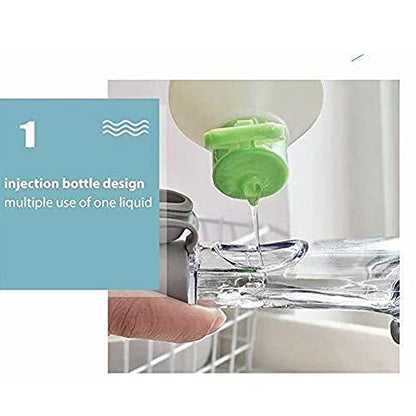 Magik 1~2Pc Kitchen Automatic Liquid Soap Dispensing Dish Brush Washing Bowl Sponge (1 Pack)