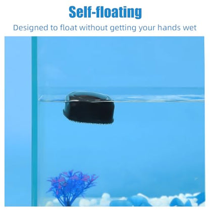 AQUANEAT Aquarium Magnetic Brush, Glass Fish Tank Cleaner, Algae Scraper, Not for Acrylic and Plastic, Large - size: Large