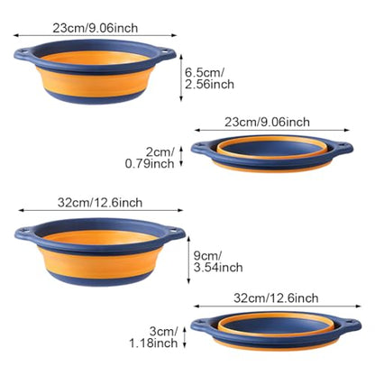 Collapsible Wash Basin, 12.6'' Folding Washing Bin Bucket for Cleaning with 1 Hook, Travel Outdoor Portable Washing Tub, Round Basins for Laundry, RV, Camping, Travel, Marine, BBQ, Fruits Washing (M) - size: 12inch