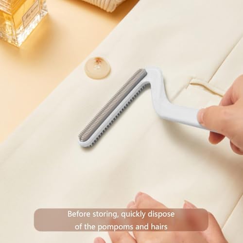 Double-Sided Carpet Scraper Pet Hair Remover Carpet Rake Cat Dog Hair Remover for Couch Rug Furniture Car Plus Pet Comb Brush (White) - color: White