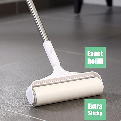 7.9 inch Lint Roller Refills Only, Extra Sticky Tape Roller Refills for Large Floor Lint Roller 7.9'' Width Sticky Roller Replacment Refill Pack of 5 Rolls, Total 300 Sheets (7.9'' Wide) - size: 7.9'' Wide (Pack of 5, Total 300 Sheets)