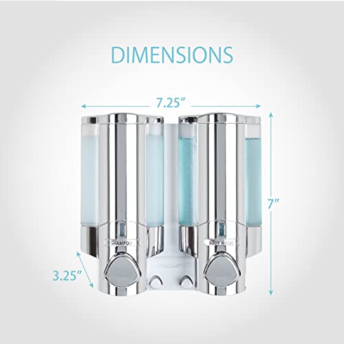 Better Living Products 76245-1 AVIVA Two Chamber Dispenser, Chrome - color: Chrome, size: 2-Chamber