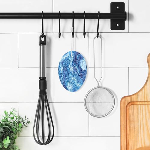 YETTASBIN Marble 3PCS Wood Pulp Scrub Sponges, Reusable Absorbent Household Cleaning Sponge Non-Scratch Kitchen Dish Sponges, Multi-Surface Safe Scrubber for Nonstick Pans, Pots