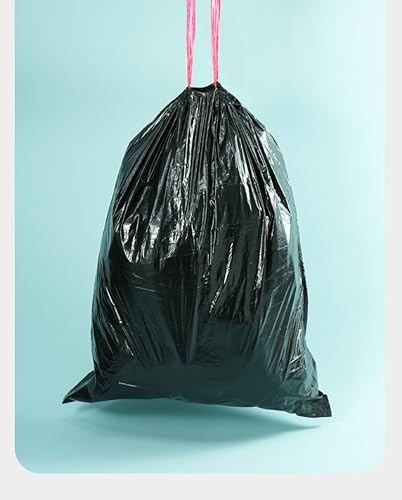 13 Gallon Drawstring Trash Bags (120 Count) – Black Garbage Bags, Leak & Tear Resistant, Tall Kitchen Trash Bags for Home, Office & Commercial Use, Odor Control – San Zooni