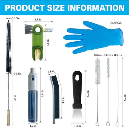 12Pcs Home Crevice Cleaning Brush Set for Kitchen Bathroom - Cup Lid Straw Dryer Vent Gap Cleaning Tools Household Cleaning Supplies - color: 12-pack