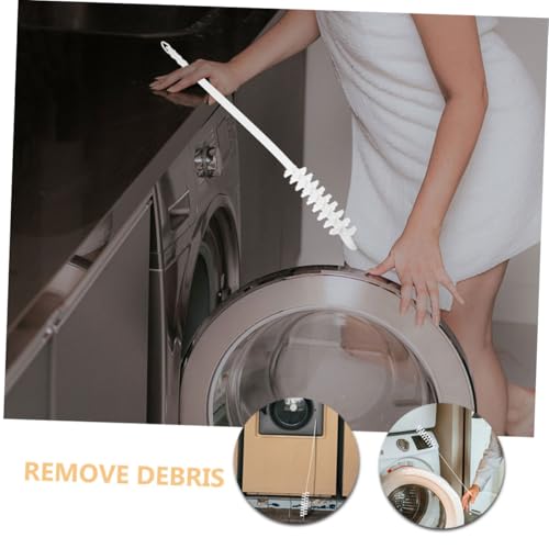 2pcs Flexible Refrigerator Coil and Washer Cleaning Brush Long Handle Hairbrush Tool for Efficient Lint Removal from Washing Machines and Dryer Vents