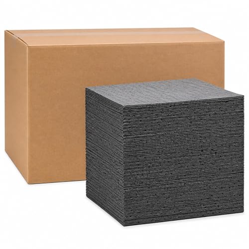 Hoolerry 30 Pcs Oil Absorbent Pads Bulk Heavy Weight Dimpled Garage Absorbing Pad Water Absorbent Mat Trimmable Oil Spill Mat for Garage Floor Workshop Auto Fluid Cleanup (15 x 19.7 Inch,Gray) - color: Gray, size: 15 x 19.7 Inch