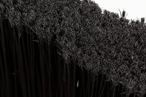 SPARTA 41082EC03 Plastic Color Coded Broom, Flagged Bristles, Long Broom With Angled Head For Large Debris, 56 Inches, Black, (Pack of 12) - color: Black