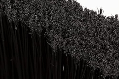 SPARTA 41082EC03 Plastic Color Coded Broom, Flagged Bristles, Long Broom With Angled Head For Large Debris, 56 Inches, Black, (Pack of 12) - color: Black