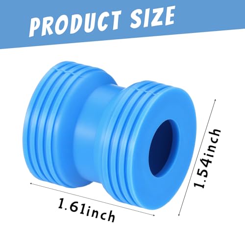 3 Pack Bottle Emptying Kit Soap & Lotion Bottles Saver Connector Coupler Transfer Connector Between Bottles for Soap, Lotion, Shampoo, Conditioner, 1.54 x 1.61 Inches(Blue) - color: Blue