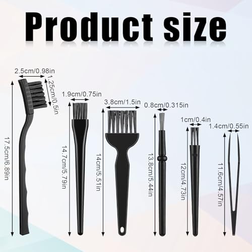 6 Pcs Small Cleaning Brushes for Tight Spaces Mini Electronics Cleaning Brush Household Parts Clean Accessories for Small Objects Humidifier Jewelry Keyboard Tool Kit