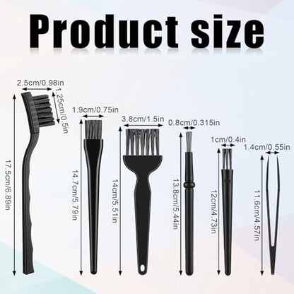 6 Pcs Small Cleaning Brushes for Tight Spaces Mini Electronics Cleaning Brush Household Parts Clean Accessories for Small Objects Humidifier Jewelry Keyboard Tool Kit