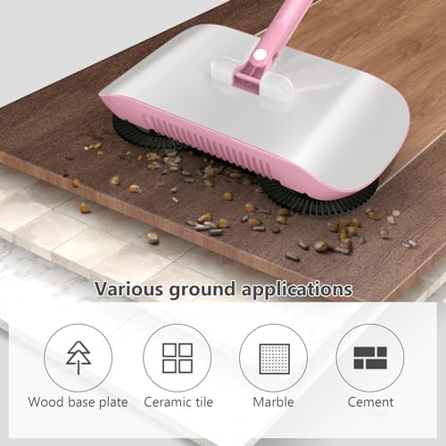 Carpet Sweeper Manual Manual Vacuum Sweeper 2 in 1 Hand Push 180 Degree Rotating Sweeping Mop Crumb Vacuum Cleaner Home Cleaning Tool Style2 - color: Style2