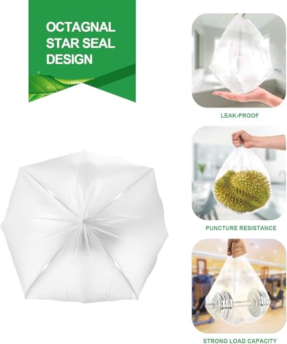 FORID Clear Trash Bags, 8 Gallon Garbage Bags, Wastebasket Bin Liners 330 Count Plastic Trash Bags for Bathroom Bedroom Office Garbage Can 30 Liters - Durable & Thick Trash Bag - Medium - size: 330 Count (Pack of 1), style: Clear 8 Gal