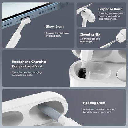 21-in-1 Cleaner Kit for Airpods, Leairot Cleaning Kit for Keyboard, Earbud, Laptop, iPhone Phone Charging Port & Screen, Camera Lens, Computer, Airpod Pro, Electronic Cleaner Kit with Mini Vacuum