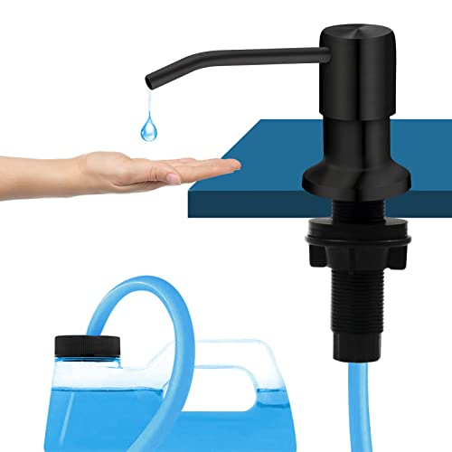 Soap Dispenser for Kitchen Sink, Kichen Sink SoapDispenser, 47" Extension Tube kit, Under Sink Soap Dispenser Pump, No Need More Refills, Good Suction Power, Black - color: Black, size: With Tube Kit