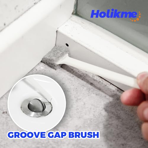 Holikme 6 Pack Dish Brush with Handle Kitchen Cleaning Brush Set for Pot, Pan, Kitchen Sink (Green) - color: Green