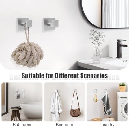 TQKAG Brushed Nickel Bathroom Hardware Accessories Set 5 Pieces, Double Post Pivoting Toilet Paper Holder Set Stainless Steel Square Bathroom Towel Bar Holder Set Wall Mounted - color: Brushed Nickel, size: 5-Pieces Set