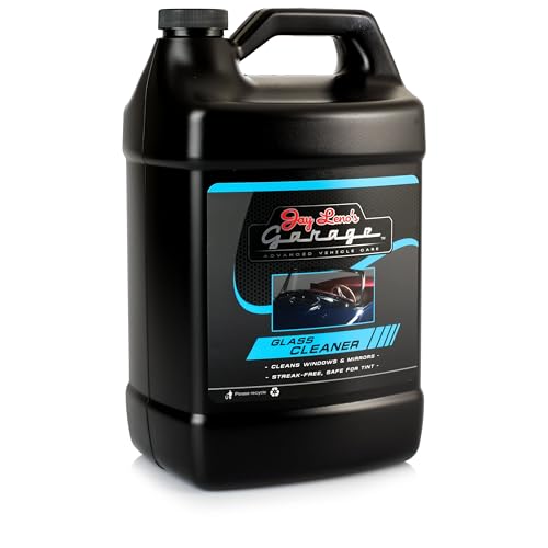 Jay Leno's Garage Glass Cleaner Spray – Streak-Free Auto Glass Cleaner for Cars, Automotive Window Cleaner for Car Windows, Windshields & Mirrors, Tint-Friendly Glass – 1 Gallon (1 Gallon) - size: 1 Gallon