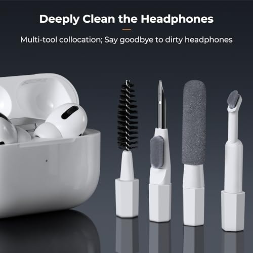 K&F CONCEPT 20-in-1 Keyboard Cleaning Kit Laptop Cleaner, Multifunctional Electronic Device Cleaning Tool, for iPhone AirPods MacBook iPad, Camera PC Monitor Earbud TV Tablet Screens