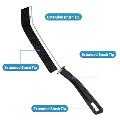 Hard Bristle Crevice Cleaning Brush Set, Slim Gap Brush for Bathroom Seams, Window Slots and Small Areas, Household Cleaning Essentials, 3 Pack
