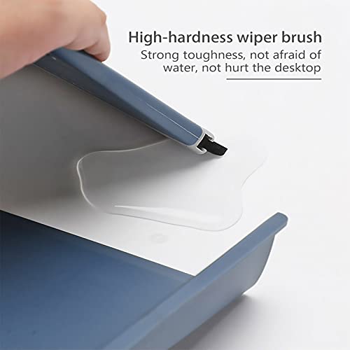 Handheld Broom and Dustpan Set Small Dust Pan and Brush Set, Small Broom and Dustpan Set, Portable 3 in 1 Mini Squeegee Dustpan and Cleaning Brush Set for Office Cleaning, Desk