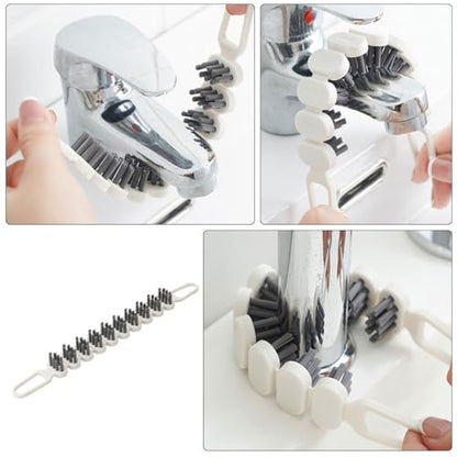 UKCOCO 2pcs Bendable Crevice Cleaning Brush Set, Small Metal Bristle Gap Cleaner for Kitchen, Bathroom, and Household Debris Removal