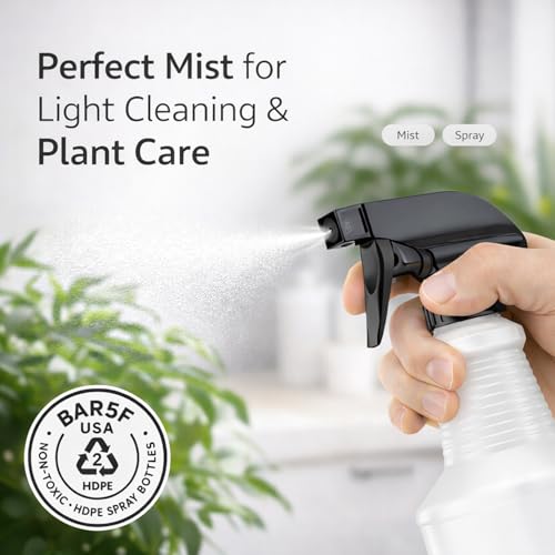 Bar5F Chemical-Resistant Spray Bottle – BPA-Free, Cleaning, Gardening, Hydrogen Peroxide, Rubbing Alcohol, Leak-Proof, Multipurpose, USA (Black (2-Pack) 16-Ounce) - style: Black (2-Pack) 16-Ounce
