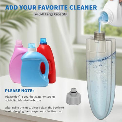 Microfiber Spray Mop for Floor Cleaning with 4 Washable Pads, Hardwood Floor Mop, Gray