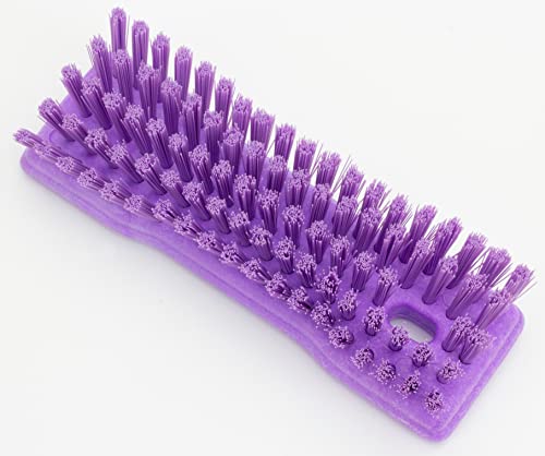 SPARTA Comfort Grip Scrub Brush Hand Brush for Bathroom, Kitchens, Countertop, Plastic, 8 Inches, Purple - color: Purple