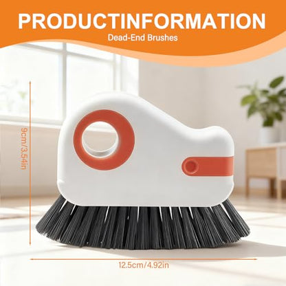 2 in 1 Window Track Cleaning Brush, 2026 New Groove Crevice Cleaning Tool, Multifunctional Hard Bristle Grip Brush with Hidden Scraper, Gap Scrub Brush for Sliding Door, Window Sill (1Pc-Grey) - color: 1pc-grey