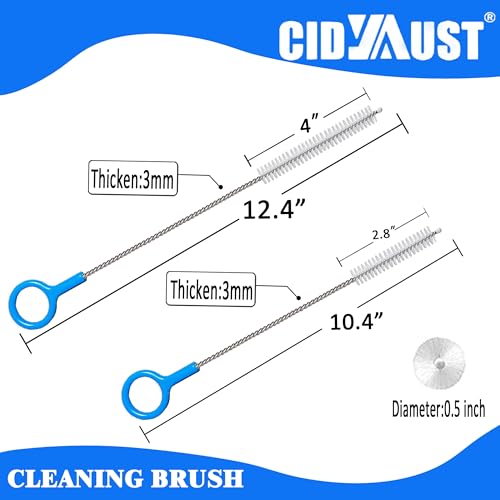 Heavy-Duty Straw Cleaner Brush Set - 6 Pack Reusable Long Handle Cleaner Brushes,Straw Brush for Deep Cleaning Baby Bottles,Metal/Glass/Silicone Straws, Tumblers & Stanley Cups.