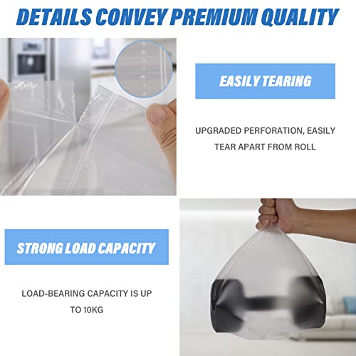 Magesh 85 Count 13 Gallon Tall Kitchen Trash Bags, Scent Free, Non-Toxic, Leak-Free, Durable, Easy Dispensing, Universal Size, Multi-Purpose, Buy with Confidence - style: 13 Gallon 85 Transparent