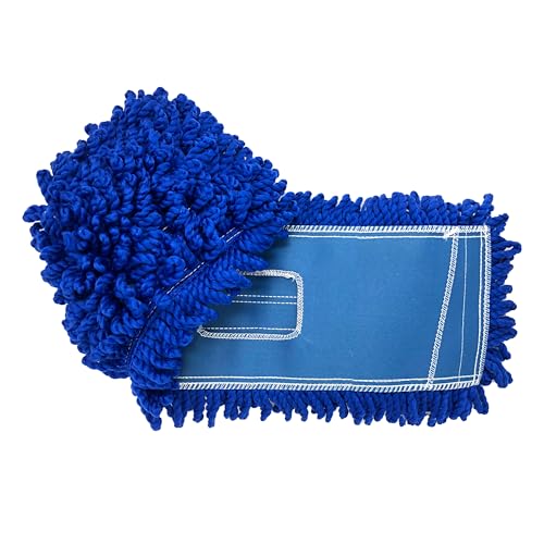 KLEEN HANDLER 18 Inch Microfiber Dust Mop, Large Washable Commercial Mop Head Replacement, Sweeper, Janitorial Supplies, Blue - color: Blue - 18 Inch, size: 1 Pack