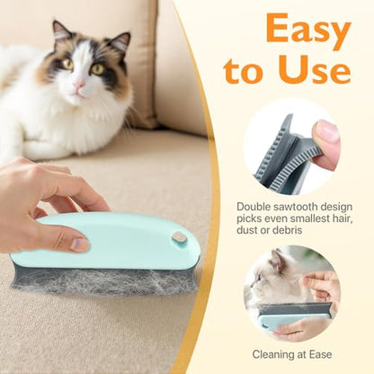 Pet Hair Removal Tool 3 Pack Dog Cat Hair Remover Carpet Scraper Rake Fur Removal Brush Lint Remover Shaver for Car Furniture Couch Green - color: Green