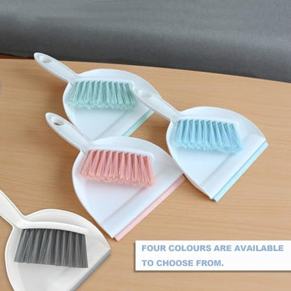 Mini Broom and Dustpan Set Small Dust pan & Brush Set Portable Cleaning Tools for Home Office RV Camping Learning (Green) - color: Green