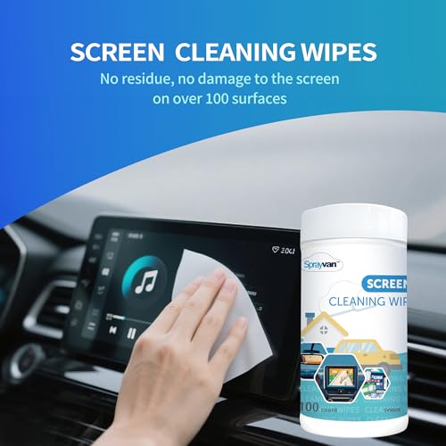 Screen Wipes, 100 Ct, Canister, Lint & Streak-Free