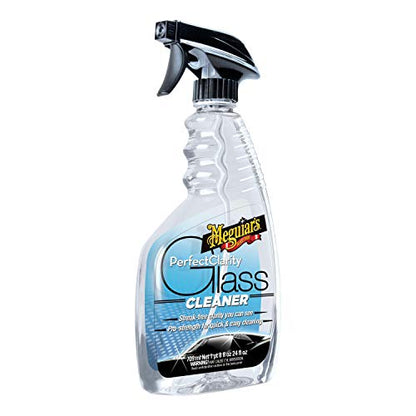 Meguiar's Perfect Clarity Glass Cleaner, Keep Windows, Windshields, and Mirrors Gleaming using a Premium Anti-Hazing Formula that Leaves a Superior Streak Free Finish, 24 Oz - style: Glass Cleaner Spray