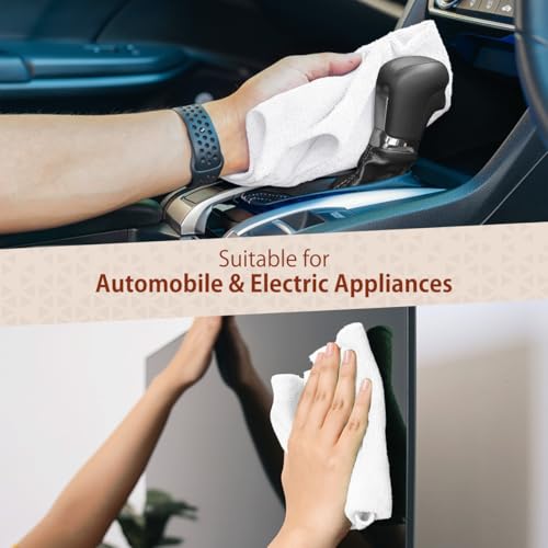 H4N Microfiber Cleaning Cloth Roll, 85 Pack Micro Fiber Wash Cloths for Car, Tear Away Towels, Ultra Absorbent Dish Rags, Non-Abrasive, Reusable and Washable Household Supplies, 11.81" x 11.81", White - color: White