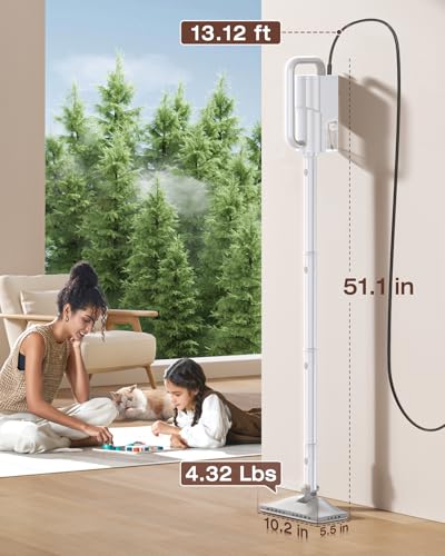 10-in-1 Steam Mop with Detachable Handheld Steamer,350ml Tank, 10s Heat-Up, 248°F Steam Cleaner, 2-Level Control and Swivel Head for Floor,Carpet,Tiles, BBQ grill,Car Accessories Clean White - color: Clean White