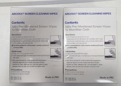 ARCHXX Screen Wipes for Electronics, 240 Count 6"x6" Pre-Moistened Screen Cleaner for Screens, Computer,Laptop,Tablet,Phone,Monitor,Car Screen Cleaner, Lens Wipes Individually Wrapped - size: 1 Count (Pack of 240)
