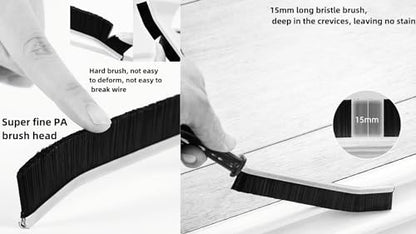 3 PCS Crevice Cleaning Brush,Hard Bristle Crevice Cleaning Brush,Crevice Cleaning Tool is Effective to Clean the Small Gap of Kitchen, tolilet and Windows. - style: 3pcs