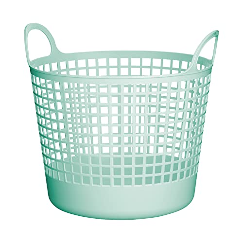 Like-it │SCB-1 │ Stylish and versatile basket. Sturdy yet flexible texture. | Daily use inside or outside of the home. Pool & beach, picnic, or camping | 16.1" × 14.6" × 14.8" | Mint blue | 6.6 gal - color: Mint Blue, size: 25ℓ, style: Round