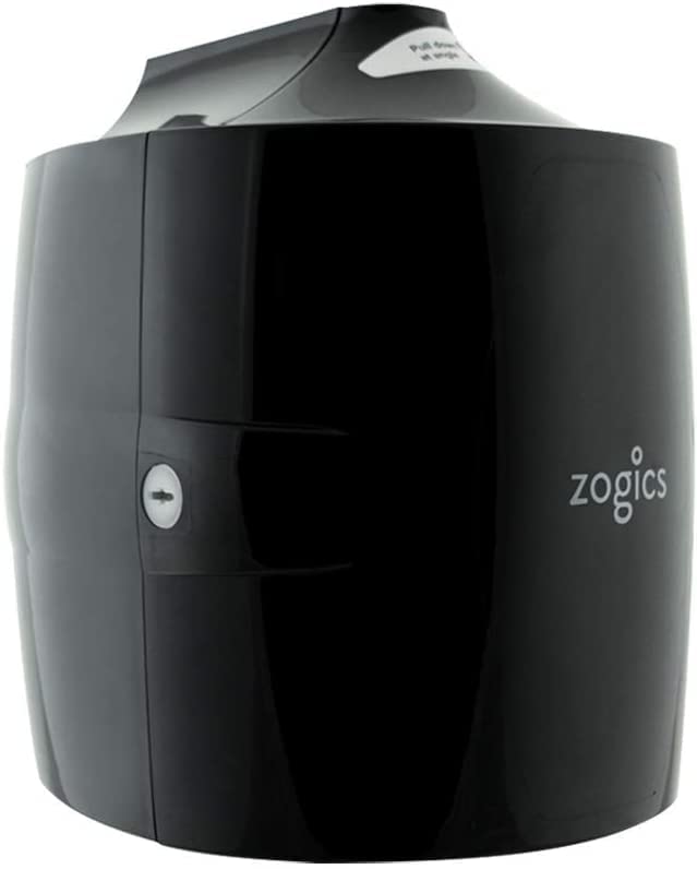 Zogics Antimicrobial Wipes and Wall Mounted Dispenser – No-Touch Wipes Dispenser, Mounts Easily to Wall for Quick Access to Disinfecting Wet Wipes - style: Black + Antimicrobial Wipes