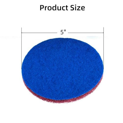 Kichwit 6-Pack Replacement Scrub Pads, Red (5 Inch) - color: Red