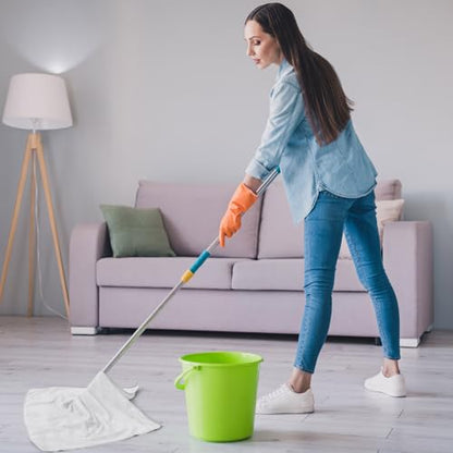 SmoothNovelty 10 Pcs Extra Large Microfiber Cloth 30" x 20" Large Floor Microfiber Towel Reusable Washable Free Lint Free Cloth Rag for Squeegee Mop Floor Window Housekeeping (White,Blue) - color: White, Blue