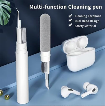 2 Pack Cleaner Kit for Airpods Pro 1 2 3 4, Multi-Function Cleaning Tool with Brush Flocking Sponge for iPad iPhone,Earbuds,Wireless Earphones,Bluetooth Headphones Case,Camera,Laptop - color: 2*White